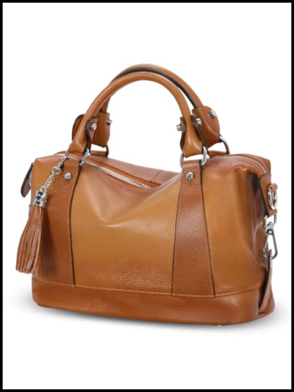 Genuine Leather Satchel Tote Crossbody Bag Women Shoulder Handbag